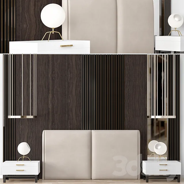 Wall Headboard Collection № 005 3D Model Wall Headboard Collection № 005 3D Model