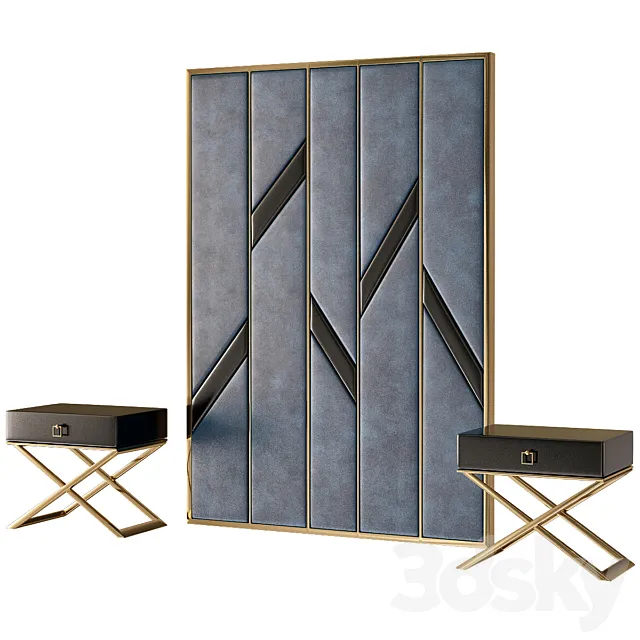 Wall Headboard Collection № 029 3D Model Wall Headboard Collection № 029 3D Model