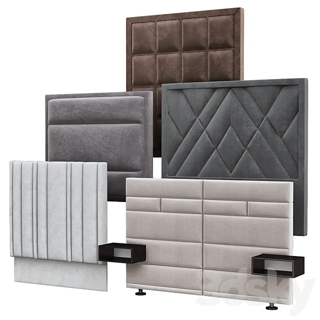 Wall Headboard Collection No. 30 3D Model Wall Headboard Collection No. 30 3D Model