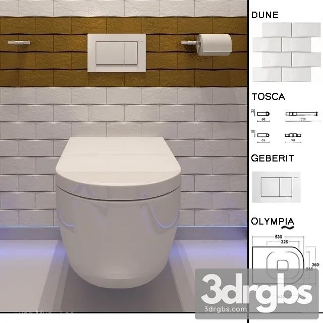 Wall Hung Toilet 3D Model Download
