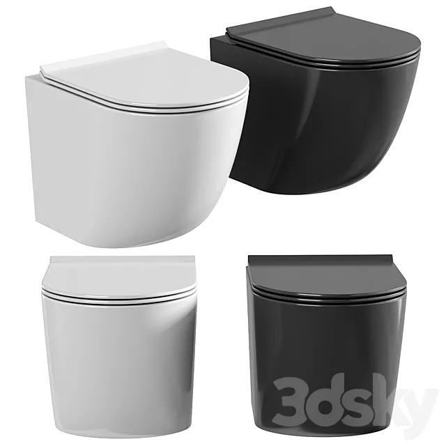 Wall hung toilet AQUAme AQM2002 3D Model