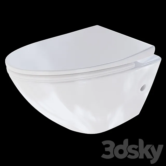 Wall hung toilet BelBagno Alpha rimless 3D Model