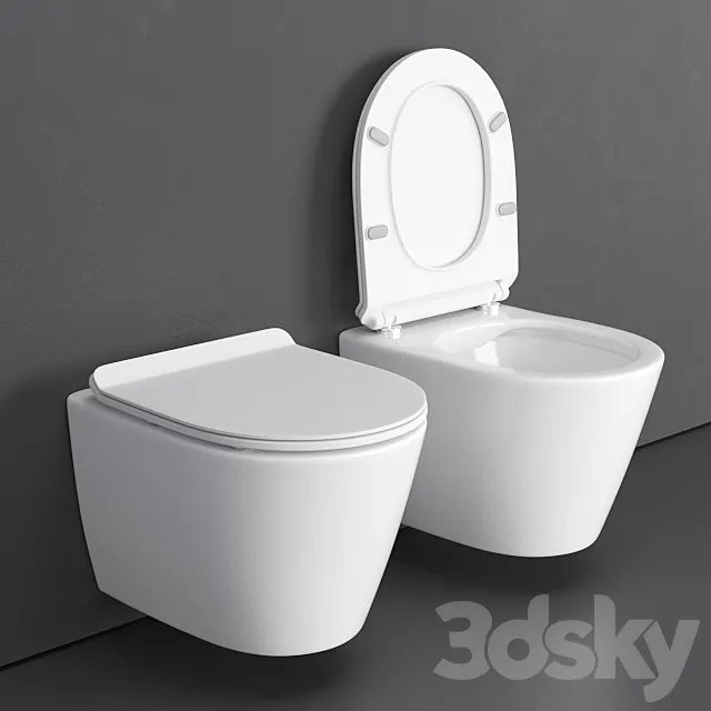 Wall-hung toilet Calipso 3D Model