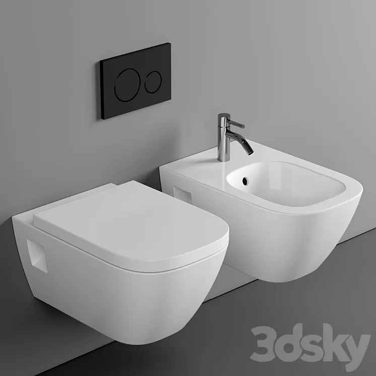 Wall hung toilet Geberit Renova Plan 3D Model Free Download Wall hung toilet Geberit Renova Plan 3D Model Free Download