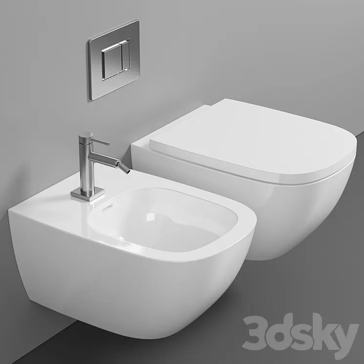 Wall hung toilet Laufen Palomba 8.2080.2.000.000.1 3D Model Free Download Wall hung toilet Laufen Palomba 8.2080.2.000.000.1 3D Model Free Download