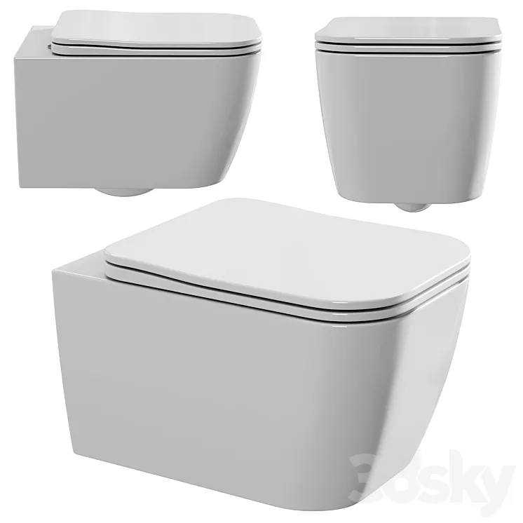 Wall hung toilet STWORKI Montreux 3D Model Free Download Wall hung toilet STWORKI Montreux 3D Model Free Download
