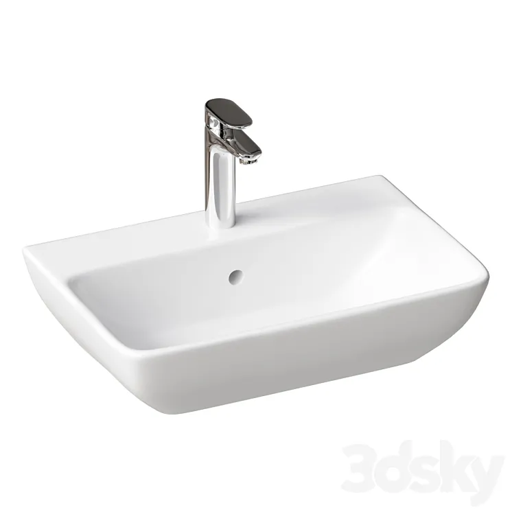 Wall-hung washbasin 60 cm Duravit Me by Starck 2343600000 3D Model Free Download Wall-hung washbasin 60 cm Duravit Me by Starck 2343600000 3D Model Free Download