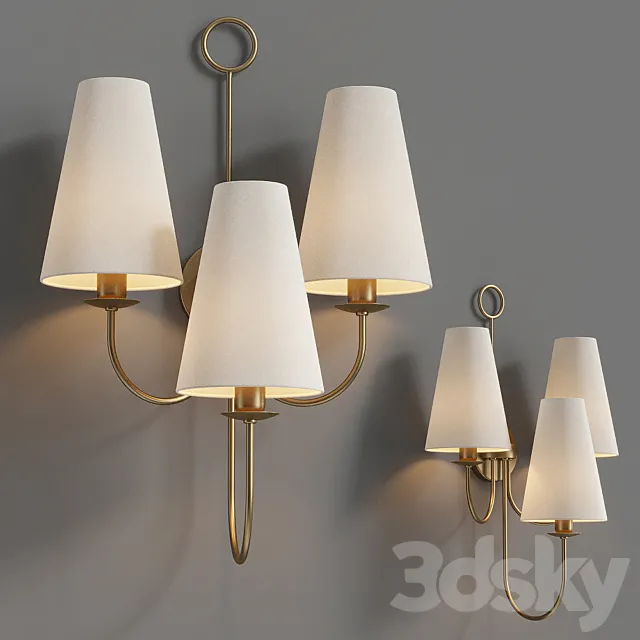 Wall lamp Arteriors Home Toya Sconce 3D Model Wall lamp Arteriors Home Toya Sconce 3D Model