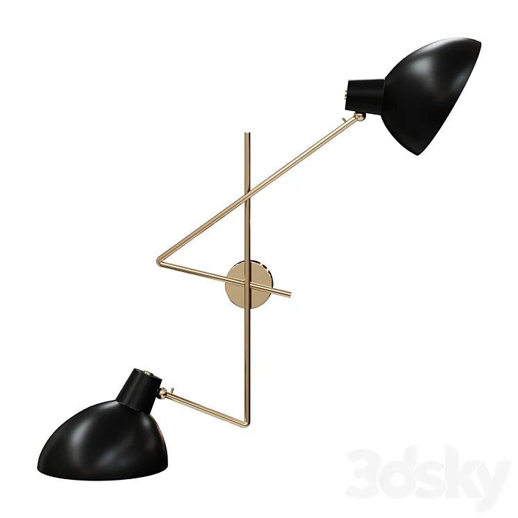 Wall lamp ASTEP VV CINQUANTA TWIN WANDLAMP wall light 3D Model Free Download Wall lamp ASTEP VV CINQUANTA TWIN WANDLAMP wall light 3D Model Free Download