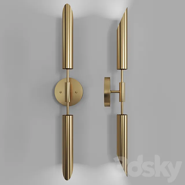 Wall lamp Blade Take-Off Double 3DModel Wall lamp Blade Take-Off Double 3DModel