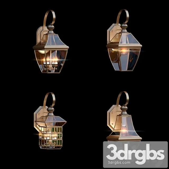 Wall lamp chatel set 3D Model Download