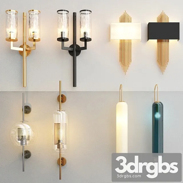 Wall Lamp Collection 3D Model Download
