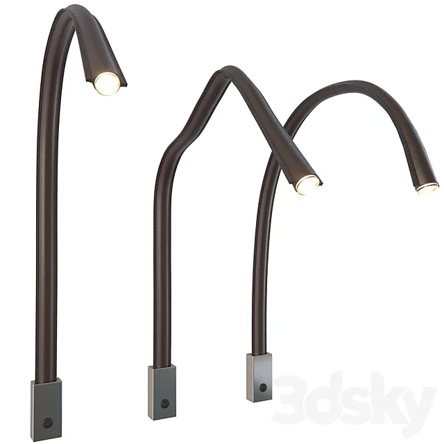 Wall lamp Flexiled Ap L90 Leather from Contardi 3D Model Wall lamp Flexiled Ap L90 Leather from Contardi 3D Model