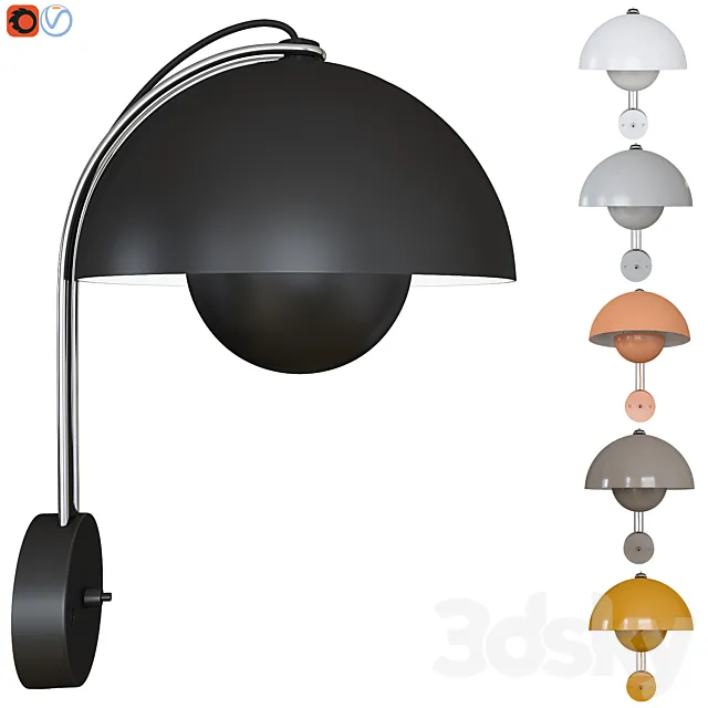 Wall lamp Flowerpot VP8 by &Tradition 3D Model Wall lamp Flowerpot VP8 by &Tradition 3D Model