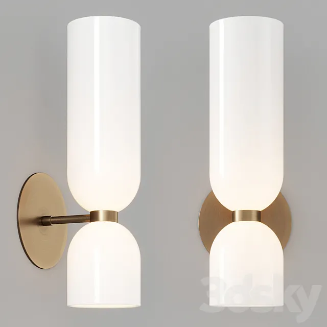 Wall lamp Lightmaker Studio Edie Sconce White 3DModel Wall lamp Lightmaker Studio Edie Sconce White 3DModel