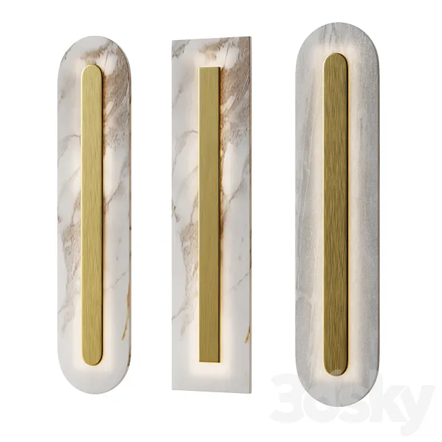 Wall lamp marble 3D Model