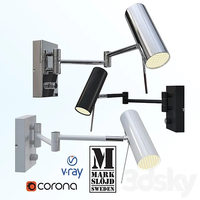 Wall lamp. model Roma. from the company Markslöjd. Sweden. 3DModel Wall lamp. model Roma. from the company Markslöjd. Sweden. 3DModel
