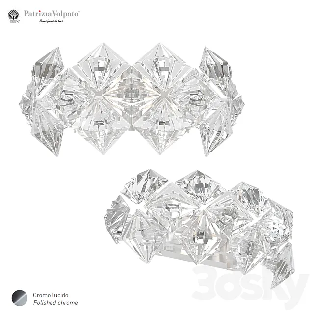 Wall lamp Patrizia Volpato Prisma 820 app30 3D Model Wall lamp Patrizia Volpato Prisma 820 app30 3D Model