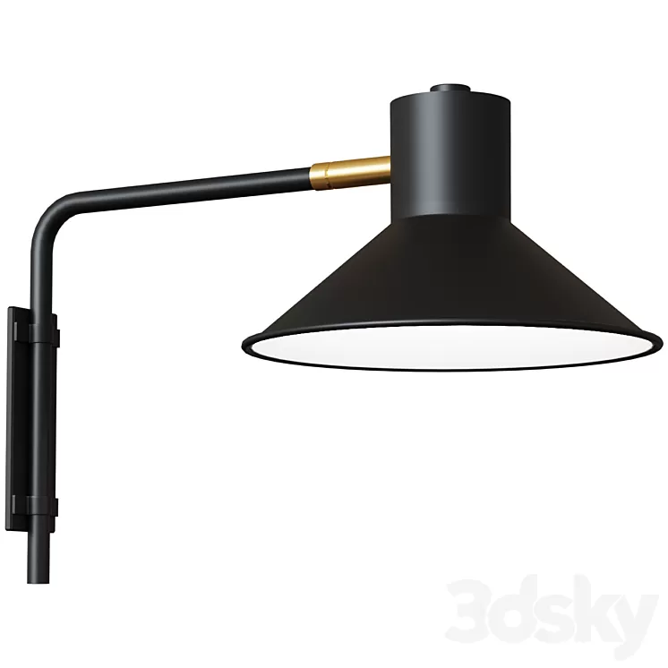 Wall lamp Plass black small 3D Model Wall lamp Plass black small 3D Model