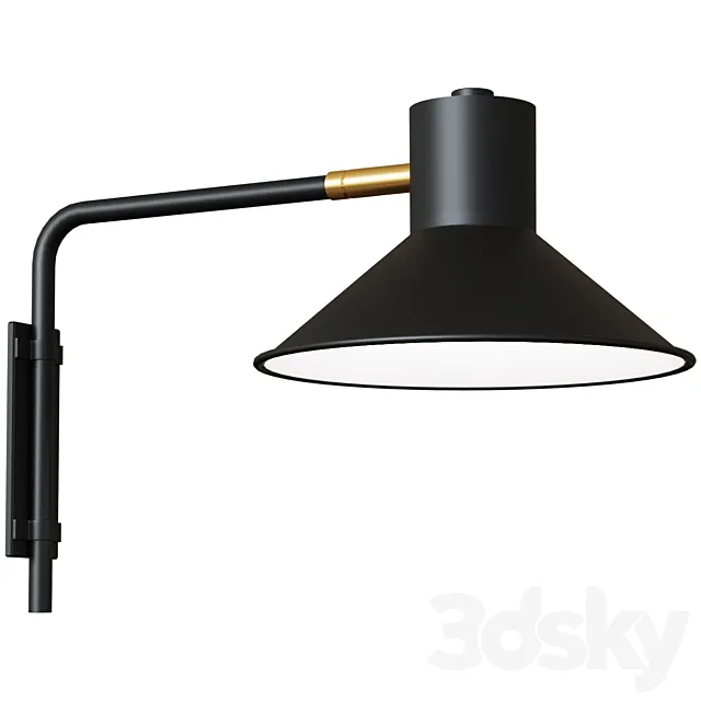 Wall lamp Plass black small 3DModel Wall lamp Plass black small 3DModel