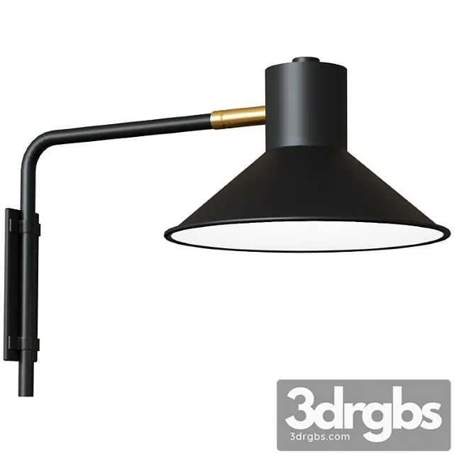 Wall lamp plass black small Wall lamp plass black small