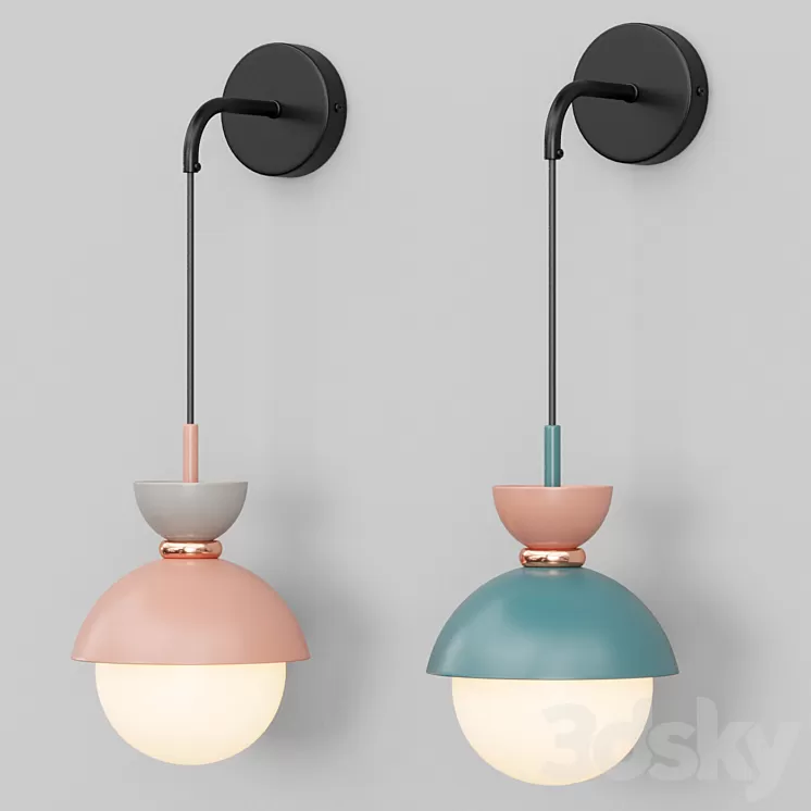 Wall lamp POMPON WALL Lampatron 3D Model Free Download