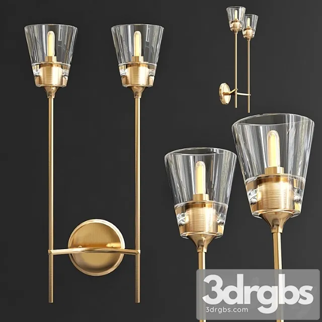 Wall lamp rh torche de verre double wall lamp Wall lamp rh torche de verre double wall lamp