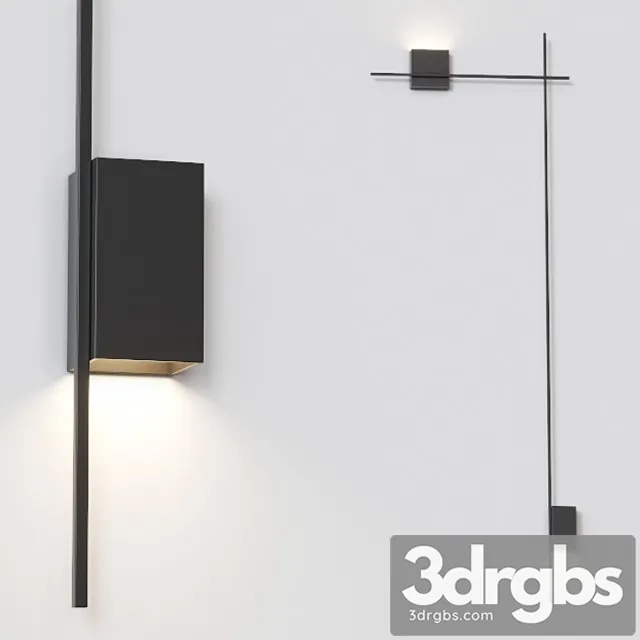 Wall lamp vibia structural 2400×840 3D Model Download