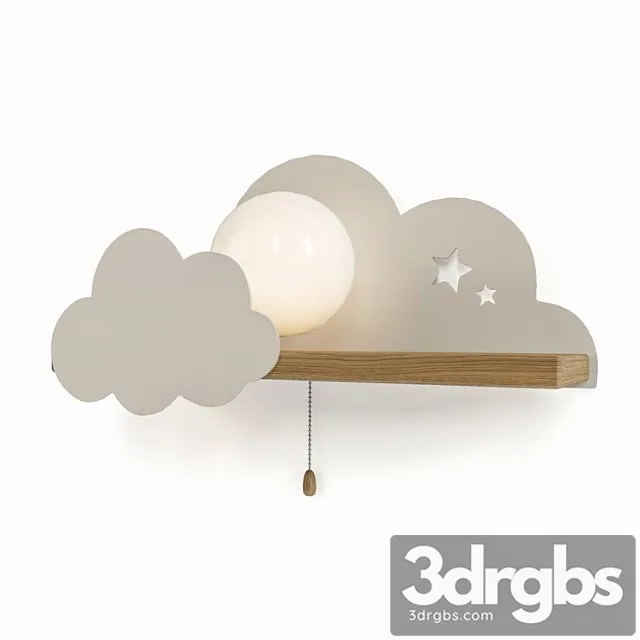 Wall lamp with shelf white cloud wall lamp white cloud