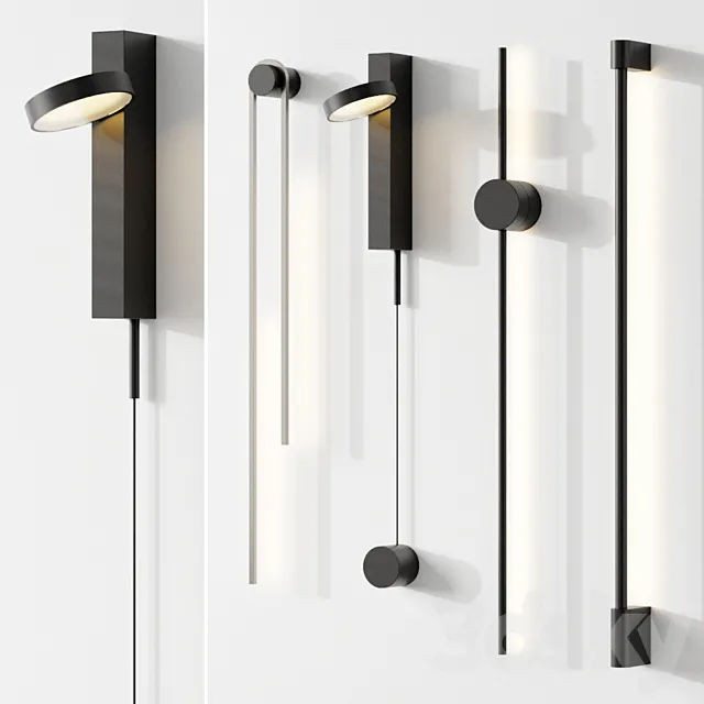 Wall Lamps Set 3D Model Wall Lamps Set 3D Model