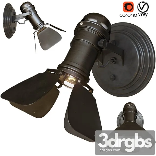 Wall light 8-black bra 3D Model Download