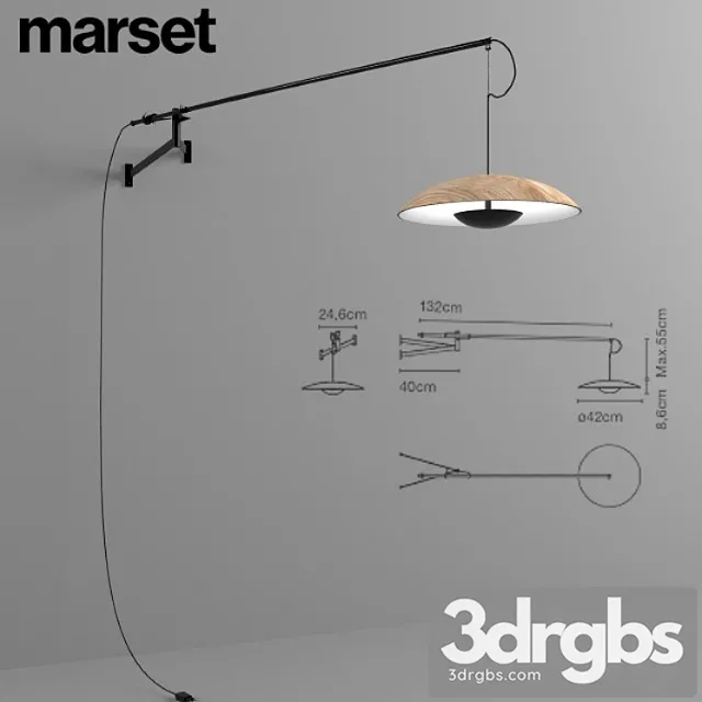 Wall light Nik Marset Ginger A Xl 42 3D Model Download