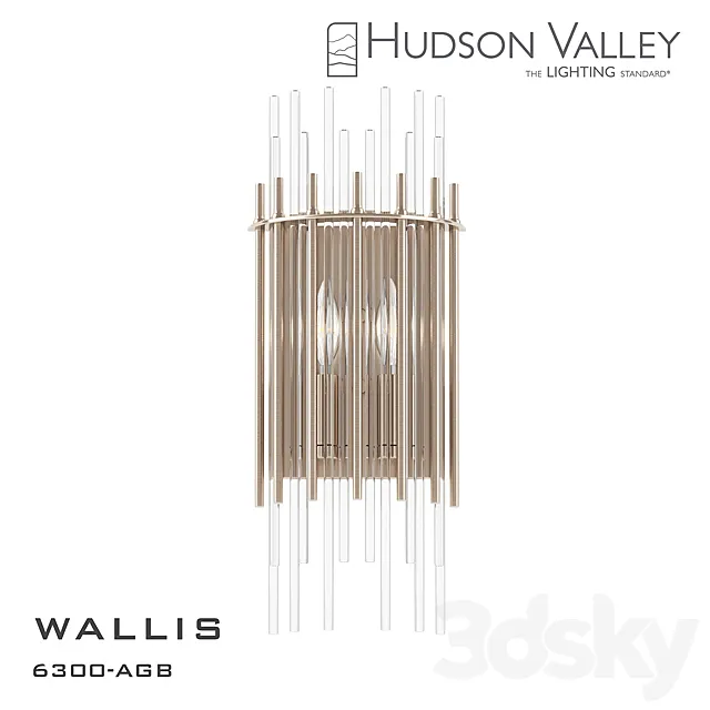 Wall light WALLIS 6300-AGB 3D Model
