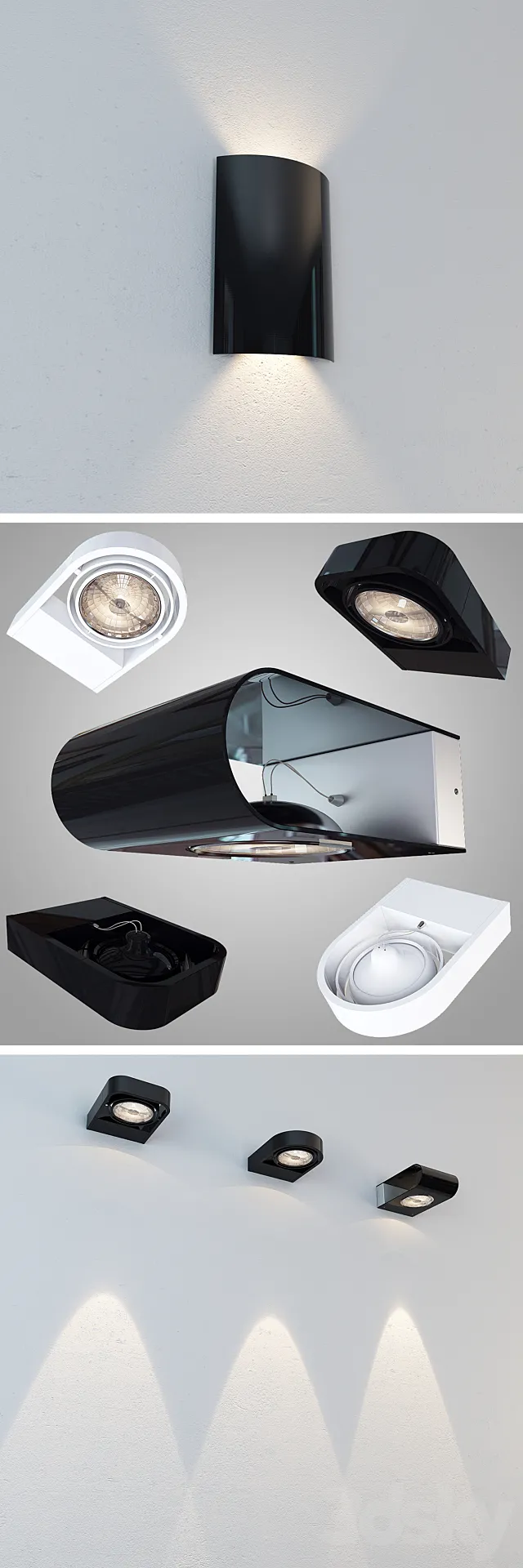 Wall lights 2 3D Model