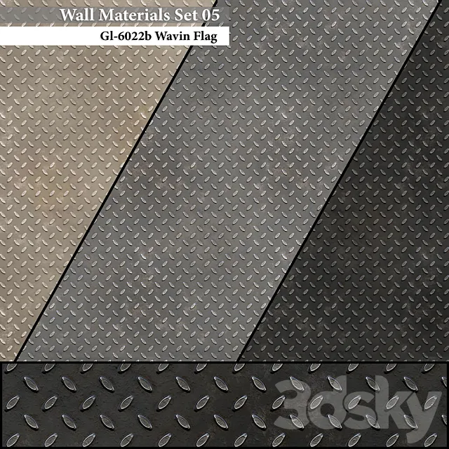 Wall Materials Set 05 3D Model