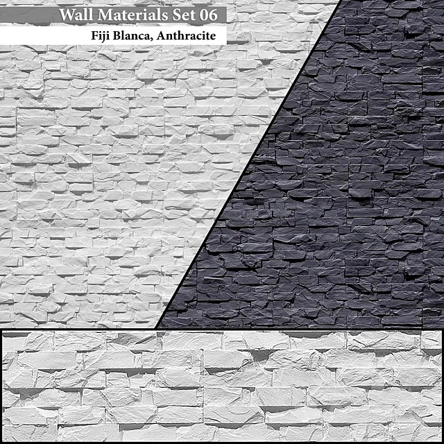 Wall Materials Set 06 3D Model