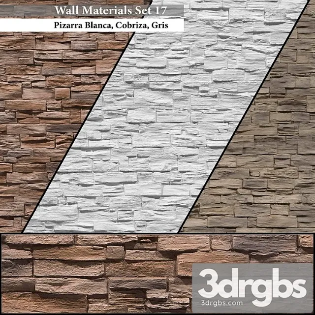 Wall materials set 17 3D Model Download Wall materials set 17 3D Model Download