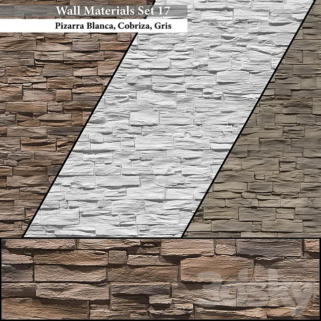 Wall Materials Set 17 3D Model