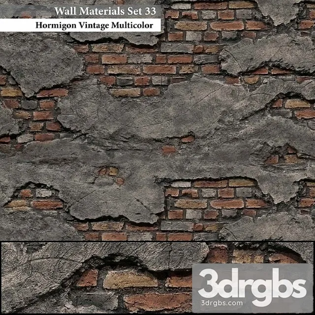 Wall materials set 33 3D Model Download