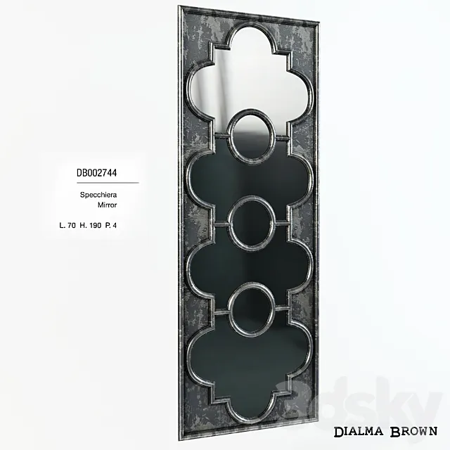 Wall mirror DIALMA BROWN MOBILI DB002744 3D Model Wall mirror DIALMA BROWN MOBILI DB002744 3D Model