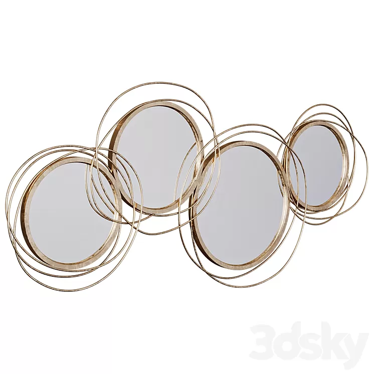 Wall Mirror Modern Luxury Large Gold Round Wall Mirror 3D Model Wall Mirror Modern Luxury Large Gold Round Wall Mirror 3D Model