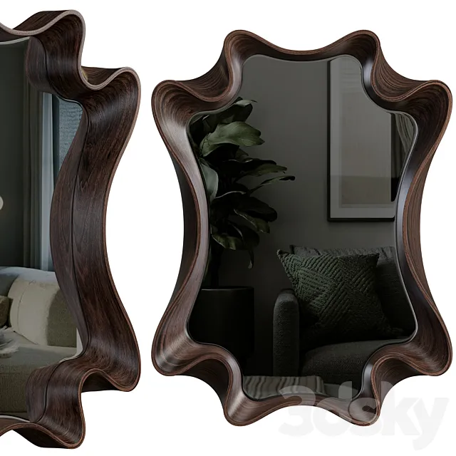 Wall mirror with 3 materials 3DModel