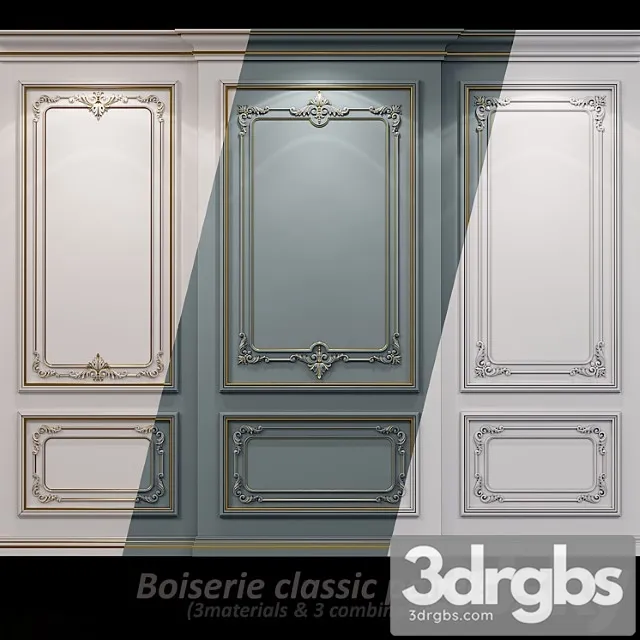 Wall Molding 21 Boiserie Classic Panels 3D Model Download Wall Molding 21 Boiserie Classic Panels 3D Model Download