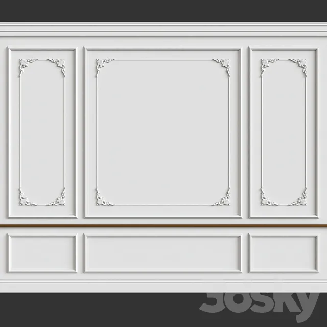 Wall molding 3D Model Wall molding 3D Model