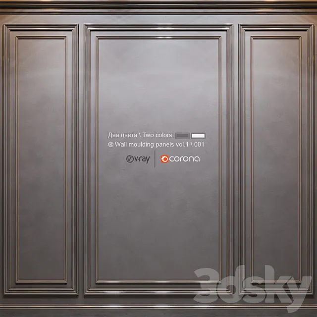 Wall molding panels vol. 1 \ 001 3DModel Wall molding panels vol. 1 \ 001 3DModel