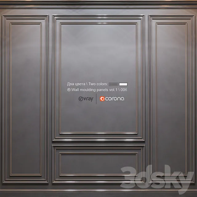 Wall molding panels vol. 1 \ 006 3D Model Wall molding panels vol. 1 \ 006 3D Model