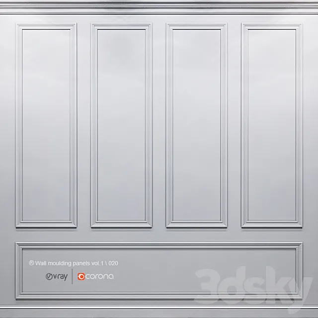 Wall molding panels vol.1.020 3D Model
