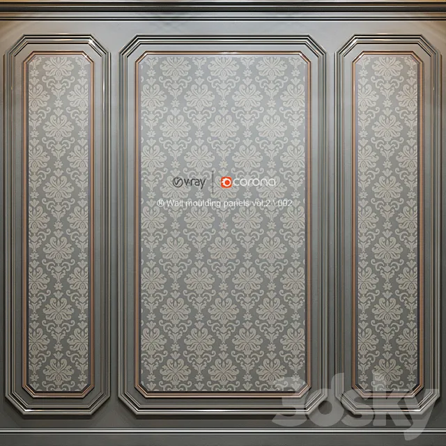 Wall molding panels vol. 2 \ 002 3D Model Wall molding panels vol. 2 \ 002 3D Model