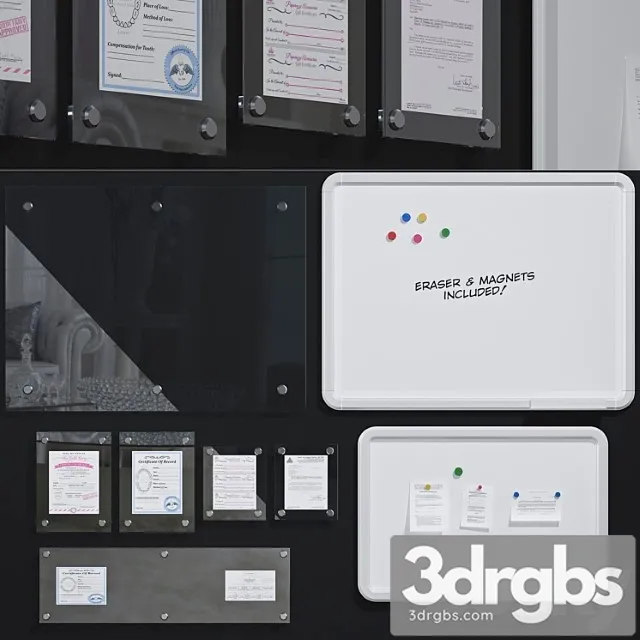 Wall mounded acrylic frame picture 2 3D Model Download