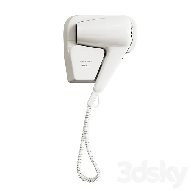 Wall mount hair dryer 3DModel
